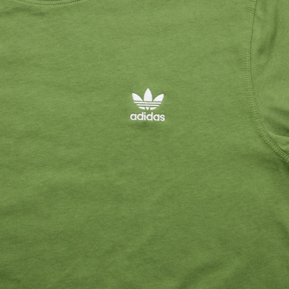 Adidas Originals Men's Crew Neck Short‎ Sleeve Trefoil Logo Tee Green Size M - Picture 9 of 11